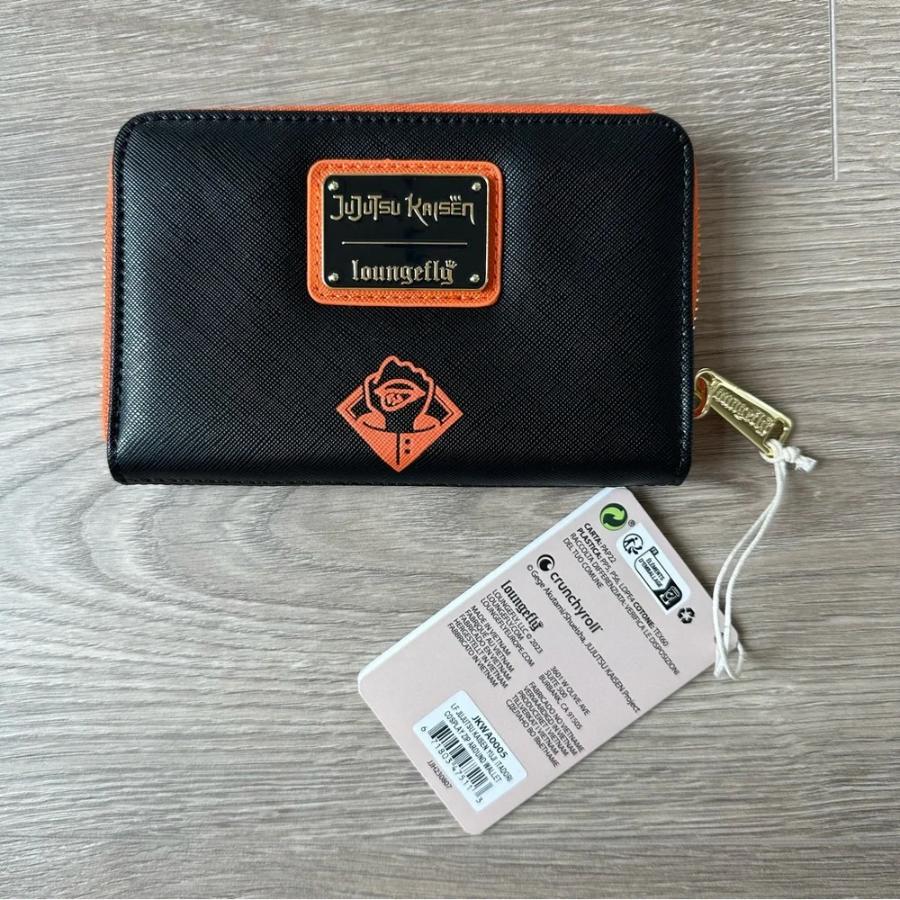 🆕 Loungefly Jujutsu Kaisen Yuji Itadori Cosplay Zip-Around Vegan Leather Wallet